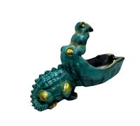 Kaeltsyn Conteneur de stockage sur le thème des alligators en résine convivial pour porte-clés de plat à bonbons et utilisation décorative dans diverses pièces Bol à bonbons Alligators