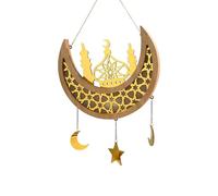Kaeltsyn Festival Lunes Châteaux Décors de fête Pendentif éclairé par LED Accessoire pour Les rassemblements de Vacances Pièce Suspendue en Bois Artisanat Vacances Amusantes