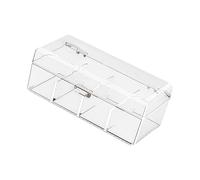 Kaeltsyn Organisateur d ' accessoires pour cheveux décoratifs, conteneur de rangement transparent avec couvercle, rubans, pompons, pour petites filles, de pince à cheveux décoratif
