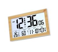 Kaeltsyn Réveil numérique élégant avec veilleuse activée par la Voix et Affichage de la température et de l ' humidité, Horloge Murale, veilleuse multifonctionnelle