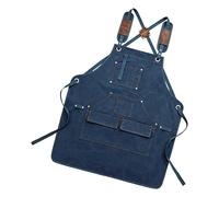 Kaeltsyn Tablier en toile de coton de qualité industrielle, coutures améliorées, grandes poches de rangement, bretelles réglables, tablier permanent en toile de coton