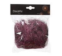 Kaemingk Lametta Cheveux d'ange, lisses, 20 g, en plastique, pour décoration de sapin de Noël, matériau de remplissage fin pour emballage de cadeaux, baie, grenade