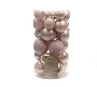 Kaemingk Lot de 30 Boules de Noël incassables Rose pâle 340596 Taille Unique JNS_446988 Multicolore