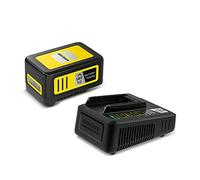 Kärcher Batterie Power 18/50 – Kit de démarrage 18 V 5 Ah, chargeur secteur, écran LCD, noir