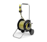 Kärcher Dévidoir HT 3.20 Compact et Mobile avec Pied Extra Large, poignée réglable en Hauteur, avec Support de seringue, Tuyau Kärcher de 20 m et Accessoires d'arrosage Noir