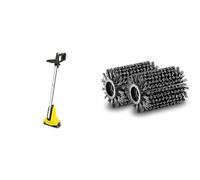 Kärcher Nettoyeur de Terrasse sans Fil PCL 3-18 18 V, Pression: Max. 10 Bar, Consommation d'eau: Max. 180 l/h & BROSSES-Rouleaux pour SOLS en Pierre pour Nettoyeur de terrasses PCL4