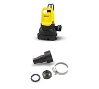 Kärcher SP 16.000 Dual Pompe d'Évacuation d'Eaux Chargées Aspirant à Plat & 6.997-359.0 lien (adapté au tuyau d'aspiration 3/4 Zoll+ 1 Zoll)