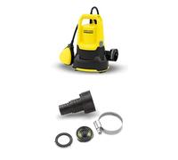 Kärcher SP 9.000 Flat Pompe d'Évacuation Aspirant à Plat, Débit: 9000 l/h, Profondeur: max. 7m & 6.997-359.0 lien (adapté au tuyau d'aspiration 3/4 Zoll+ 1 Zoll)