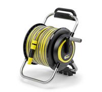 Kärcher Support de tuyau HR 4.30 : flexible, rangement facile au mur et pour une utilisation mobile dans le jardin, support de seringue, tuyau de 30 m et accessoires, noir