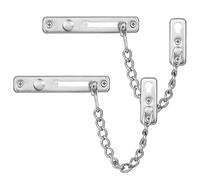 KAFENDA Entrebâilleur de Porte de Sécurité - Loquet de Porte Robuste pour Porte Intérieure - Loquet de Porte en Acier Inoxydable pour Hôtel avec Bouton à Ressort - Loquets de Porte pour Sécurité des