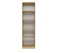 KAFFI - Bibliothèque style scandinave salon - 50x30x181 - 5 tablettes - Étagère à livres