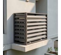 KAFHGEIN Clôture Cache Clim Extérieur Acier Zingué - Brise-Vue sans Creuser | Panneaux autoportants pour cache climatiseur extérieur, protection clim, jardin, acier zingué, pose sans creuser