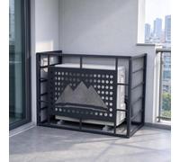 KAFHGEIN Clôture Cache Clim Extérieur Aluminium - Brise-Vue sans Creuser | Panneaux autoportants pour cache climatiseur extérieur, protection clim, jardin, aluminium, sans creuser