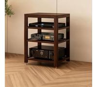 KAFHGEIN Meuble HiFi en Bois Massif pour Platine Vinyle à Structure Ouverte | Assemblage à tenons et mortaises, idéal pour platine vinyle, ampli, lecteur CD et console(60x45x80.8cm/23.6x17.7x31.8in)