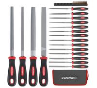 KAFUWELL 19PCS Limes Metal, Jeu de Limes Aiguille DIY Atelier avec Pochette | Acier au carbone Heavy-Duty, Huile antirouille sec, Métaux, Bois, Plastiques, DIY, Artisanat, Modélisme,Réparation, Atelier