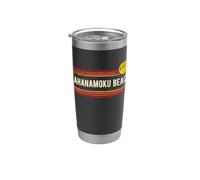 Kahanamoku Plage Rétro Vintage Délavé Motif coucher de soleil Gobelet isotherme en acier inoxydable double paroi