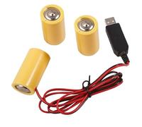 KAHDGSS 1 Jeu de câbles d ' élimination de Batterie LR14 C, Cordon d ' Alimentation USB 5V2A pour remplacer 3 Piles LR14 C 1.5V pour cuisinière à gaz, balances de Salle de Bains