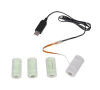 KAHDGSS Adaptateur de Pile LR14 C, Alimentation 6V, Black 2 Meters | Éliminateurs de batterie 6V, remplacez la batterie 4 pièces LR14 C pour chauffe-eau à gaz, torches
