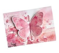 KAHDGSS Carte de vœux papillon 3D délicate fabriquée à la main, carte de vœux à thème rétro, parfaite pour les mariages et les moments spéciaux, rétro élégant