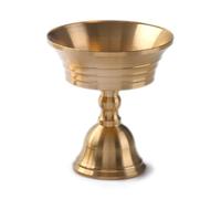 KAHDGSS De Lampe Ghee en Laiton Chandelier Bougie Chauffe-Plat Décors Table Candélabre Doré Tasse Lampe À Beurre Bouddhiste Base Bougie en Laiton