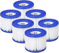 KAHEIGN 6Pcs Cartouches Filtrantes Pour Spa VI Pour Le Filtre Bestway, Filtre De Remplacement Pour Tous LayZSpa Miami, Piscine, Vegas, Monaco, Palm Springs (6 Filtres)