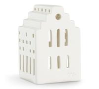 Kähler Photophore Urbania Long Church – maisonnette, blanc – Hauteur 9,9 cm