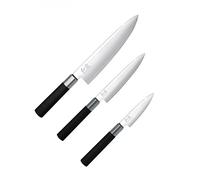 KAI Ensemble de couteaux de cuisine Wasabi Black – 3 pièces (2 couteaux universels)