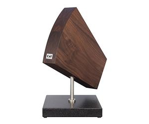 KAI Bloc à couteaux rotatif à 360° en noyer avec base en granit - bois haut de gamme - pour 6 à 8 couteaux, magnétique double face - dimensions 31 x 18 x 34 cm