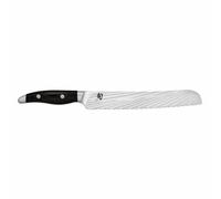 Kai couteau à pain Shun Nagare Black, acier dual-core, bois de pakka, longueur de lame 23 cm, NDC-0705S