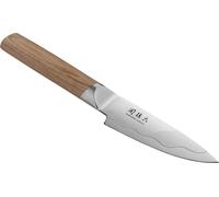 KAI Seki Magoroku Composite Couteau de bureau 9 cm - acier inoxydable SUS420J2 56 HRC / acier VG 10 61 HRC - bois de pakka à grain léger - fabriqué à la main au Japon - soie complète