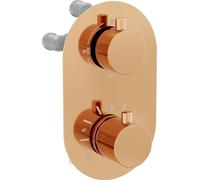 Kai mitigeur thermostatique douche/baignoire 3 sorties, or rose (77602-60)
