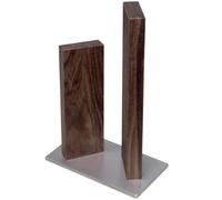 KAI Bloc à couteaux Stonehenge magnétique en noyer avec base inox petit pour 4 couteaux