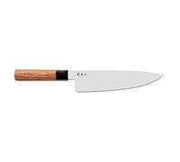 KAI Seki Magoroku Couteau de chef en bois de séquoia 20,0 cm - acier inoxydable au carbone 1K6 avec 57 (±1) HRC - lame polie brillante - bois de pakka de séquoia - fabriqué à la main au Japon