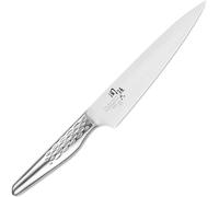 KAI Seki Magoroku Shoso Couteau d'Office 9 cm - acier inoxydable 5CR15MoV 56 (±1) HRC - meulage convexe - manche en acier inoxydable 18-8 avec motif en diamant - Fabriqué au Japon"