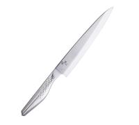 KAI Seki Magoroku Shoso Yanagiba 21,0 cm - Acier Inoxydable 5CR15MoV 56 (±1) HRC - Meulage Convexe - Manche en Acier Inoxydable 18-8 avec Motif en Diamant - Couteau à Poisson - Fabriqué au Japon