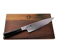 Kai Shun Classic Coffret cadeau | DM-0706 couteau de chef | lame de 20 cm en acier damassé 32 couches | couteau japonais ultra tranchant | + grande planche à découper en bois