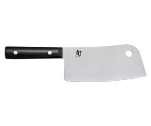 KAI Shun Classic Hachoir Japonais 17 cm Longueur de Lame - Acier AUS-8A de Haute Qualité - Manche en Pakkawood - Fabriqué au Japon - Hachoir de Cuisine Forgé, Noir