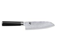 KAI Shun Classic Santoku 18 cm Longueur de Lame - Couteau Damas 32 Couches Noyau VG MAX - 61 (±1) HRC - Manche en Pakkawood - Fabriqué au Japon - Couteau de Chef Japonais Forgé