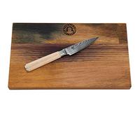 Kai Shun Classic White Set | Couteau Office DM-0700 W | Lame 8,5 cm | Couteau Japonais Ultra chargé en Acier damassé | + Grande Planche à découper en chêne 30 x 18 cm | VK : 168,- €,