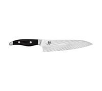 KAI Shun Nagare Black Couteau de Chef 20 cm - 72 couches acier damassé lame à double noyau VG 2 & VG 10 - bois de pakka noir - fabriqué à la main au Japon - couteau de cuisine, couteau de chef forgé