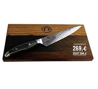 KAI Shun Nagare NDC-0701 Series Couteau tout usage japonais ultra tranchant Lame 15 cm + planche à découper en bois de chêne 25 x 15 cm
