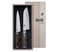 KAI Ensemble 2 couteaux Shun Tim Mälzer – Santoku 18 cm, util. 16,5 cm, Damas VG‑MAX
