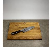 Kai Shun - Tim Mälzer Premier Serie Santoku TDM 1702 Couteau japonais ultra tranchant + planche à découper fabriquée à la main 40 x 25 cm