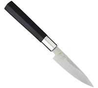 KAI Wasabi Black Couteau Utilitaire 10,0 cm de longueur de lame - acier inoxydable poli 6A/1K6 58 (±1) HRC - poignée en polypropylène noir - couteau polyvalent - Fabriqué au Japon
