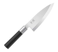 KAI Wasabi Black Deba - Longueur de lame de 15,0 cm - acier inoxydable poli 6A/1K6 58 (±1) HRC - manche en polypropylène noir - hachoir japonais - Fabriqué au Japon