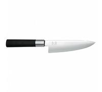 KAI Couteau de chef Wasabi Black 15 cm – Lame inox poli – Manche polypropylène noir