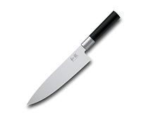 KAI Wasabi Couteau de Chef Noir 20.0 cm de longueur de lame - acier inoxydable poli 6A/1K6 58 (±1) HRC - manche en polypropylène noir - couteau de chef, couteau de cuisine - Fabriqué au Japon