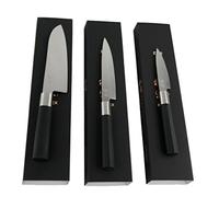 Kai Wasabi Jeu de 3 couteaux de cuisine Couteau de chef 20 cm Couteau universel 15 cm Couteau d’office 10 cm