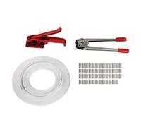 Kaichenyt Kit de cerclage manuel avec tendeur Max Force de serrage 1000N Outil d'emballage pour cerclage 12-16 mm