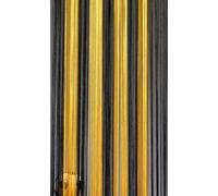 Kaikoon Rideau à fils noir/jaune 90 x 240 cm (l x h) - Drapeau de football décoratif & séparateur de pièce